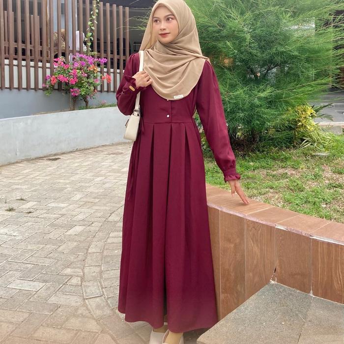 Plain Aruna Dress - Aruna Tunik - by lovea