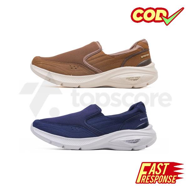 Spotec Sepatu Slip On Fiat, Shoe Flat Breathable Mesh, Imitasi Suede, Rebounce EVA, Non Slip Phylon,