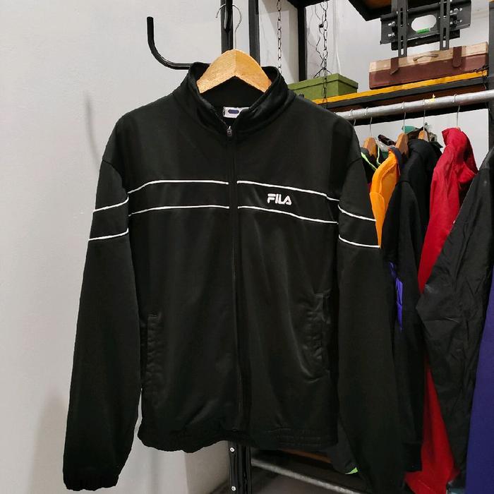 Jaket Tracktop Fila Hitam Casual Original
