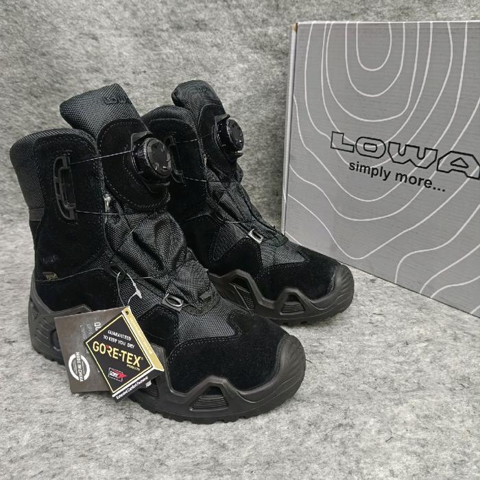 Sepatu PDL LOWA HITAM TALI PUTAR / Sepatu LOWA HITAM TALI PUTAR