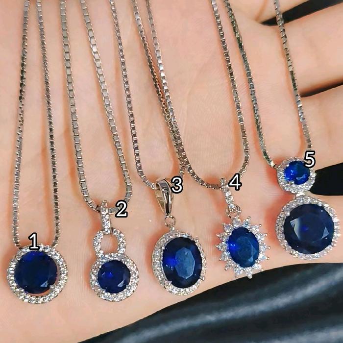 Xuping88 Aneka Kalung dan Liontin Mata Biru SILVER VERA bronze imitasi KM9