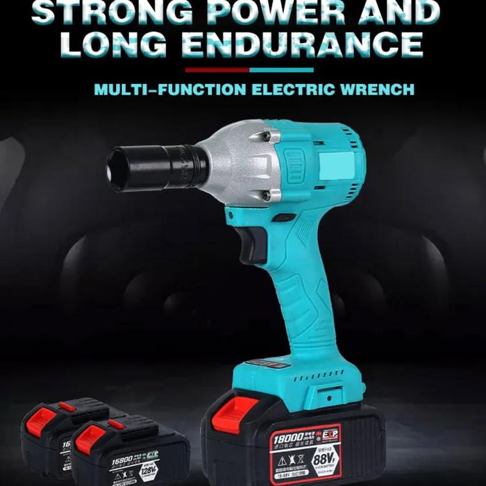 88V 48V Electric Impact Wrench Brushless Cordless Electric Wrench for Makita Battery 1/2 Inch Screwd