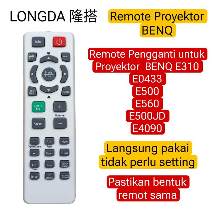 Remote Pengganti untuk Proyektor BENQ E310