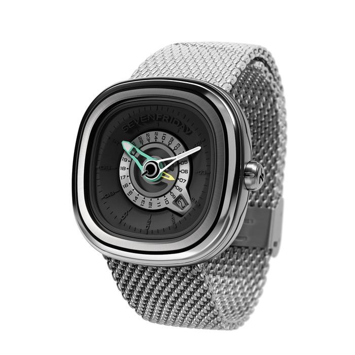 Sevenfriday Pg1/01 M Official Jam Tangan Silver Gmt Automatic Celet