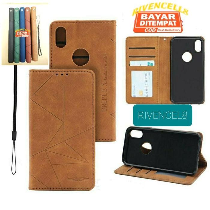 IPHONE XS MAX / X XS XR Apple 11 11PRO / 11 PRO MAX  Flip Cover Wallet Kulit Standing Leather Flip C