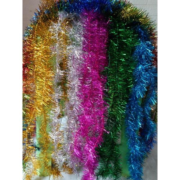 Safitiri (Isi 6Pcs) Slinger Rumbai Polos Panjang 1.2Meter / Hiasan Parcel / Hiasan Natal