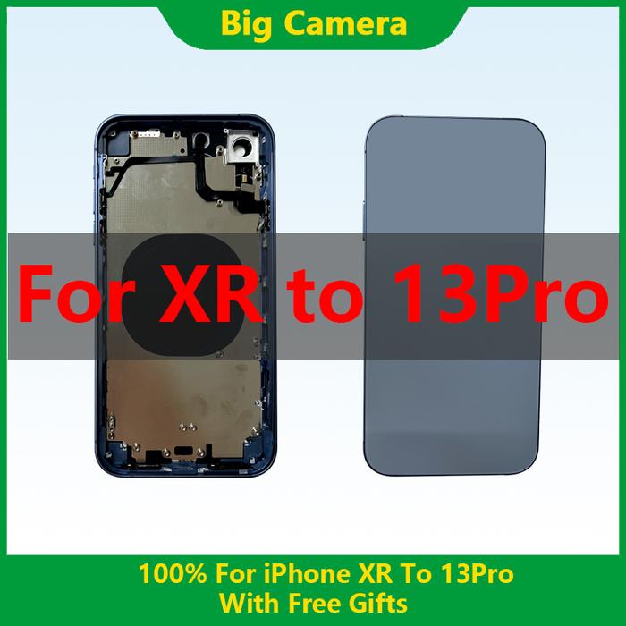 For iPhone XR Housing To 13 Pro DIY Back Cover Case Fully Compatible