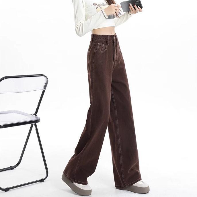 Celana Warna Coklat Panjang Wanita Celana Jeans Panjang Wanita Celana Highwaist Jeans Baggy Pants Ju