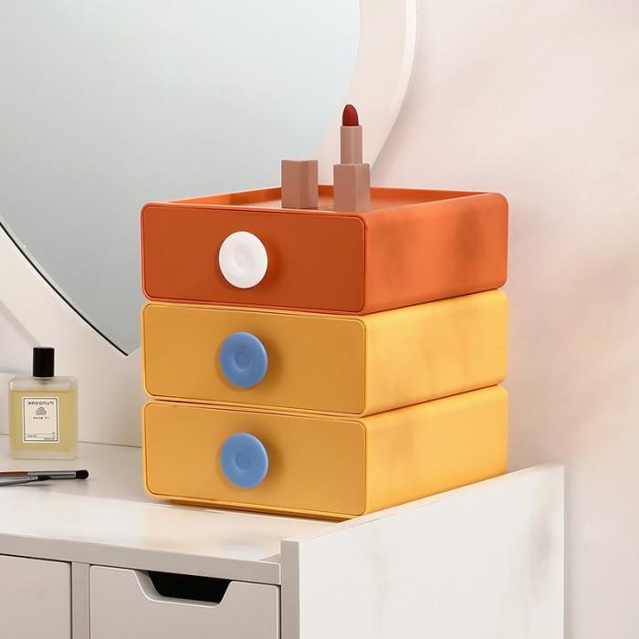 TRENDY HC Rak Kosmetik Tempat Penyimpanan Barang Laci Susun Mini