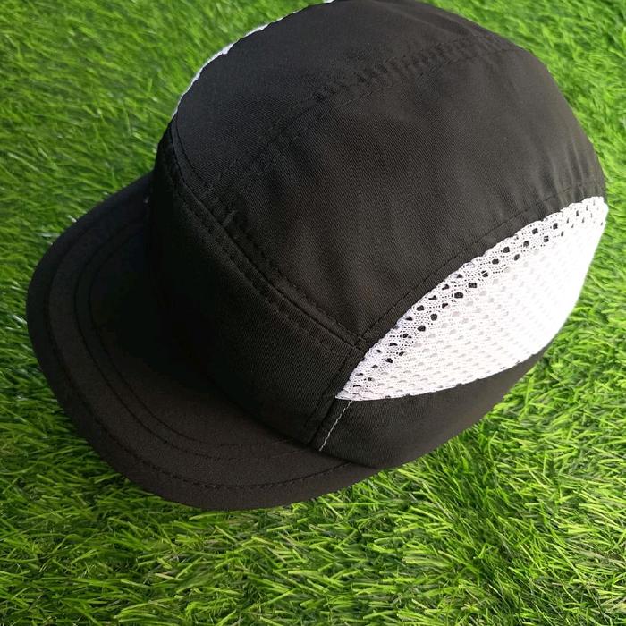 topi running caps outdoor hitam unisex dewasa Cycling Cap Sepeda mendunia polos cream Trucker Adjust