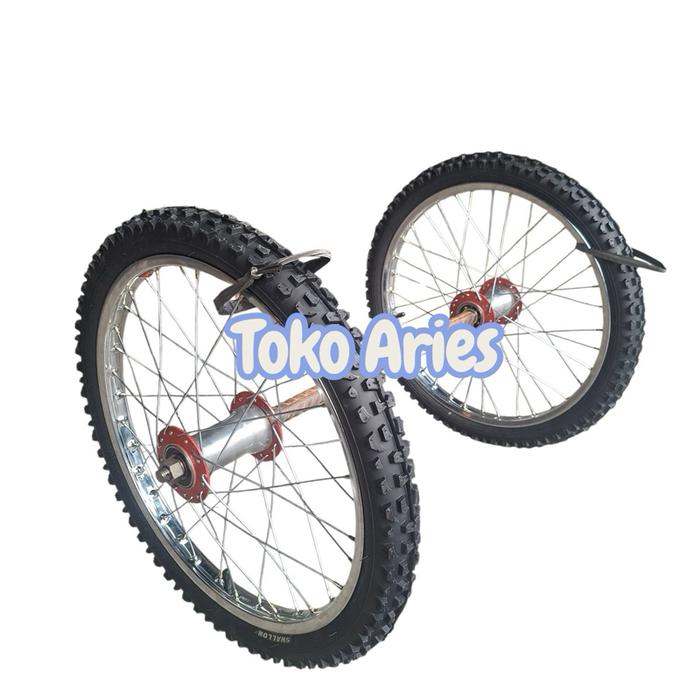 Roda Gerobak Velg Sepeda 20 - 1 Set