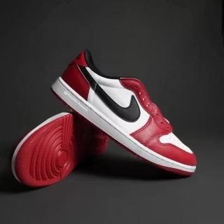 Nike Air Jordan 1 OG Retro Low Chicago Sepatu Sneakers Pria Wanita Merah Putih Hitam