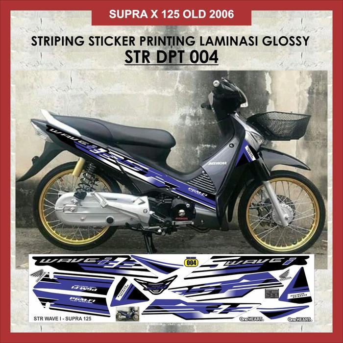 Sticker Striping Honda Supra X 125 2006-2012 Variasi Wave 1 (Semua Ready Bisa COD)