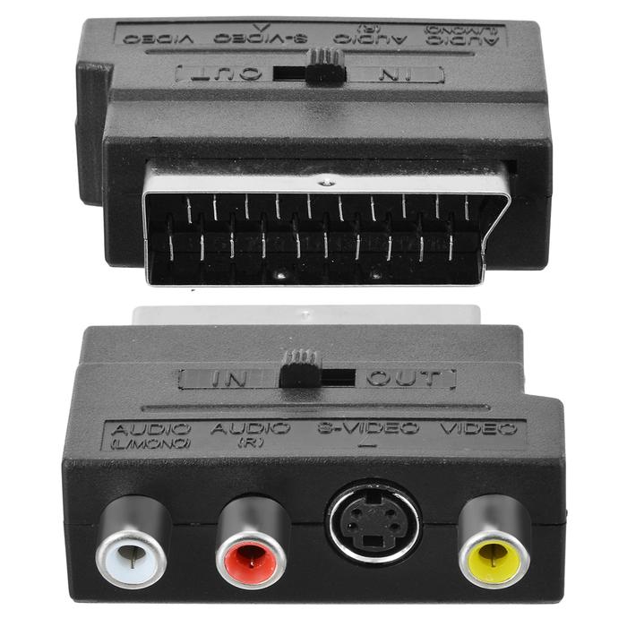Scart Adapter RGB Scart to 3 RCA S-Video Adapter Composite RCA Phono