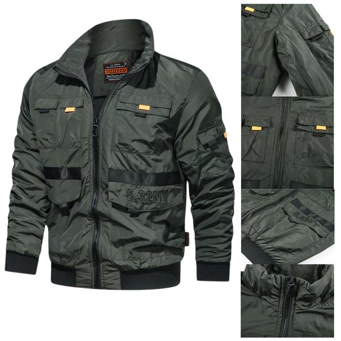 Jaket harrington pilot tizzly Army | bomber nyaman stylis kece tahan air waterproof tahan angin wind