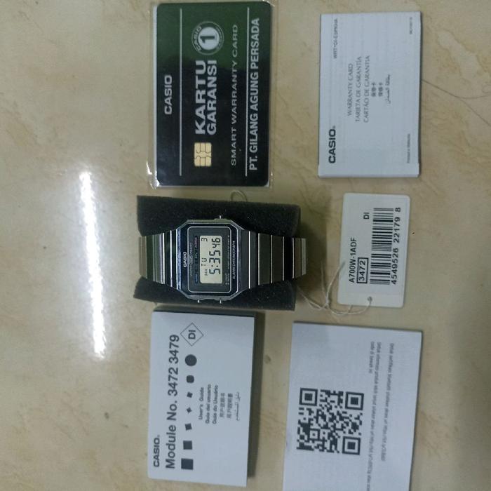 Casio A700W-1ADF Jam Tangan Digital Klasik dengan Garansi Resmi dan Kartu Garansi PT. Gilang Agung P