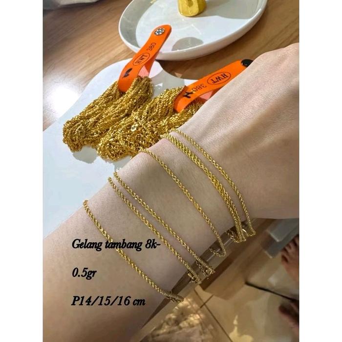 Gelang emas rantai tambang gold