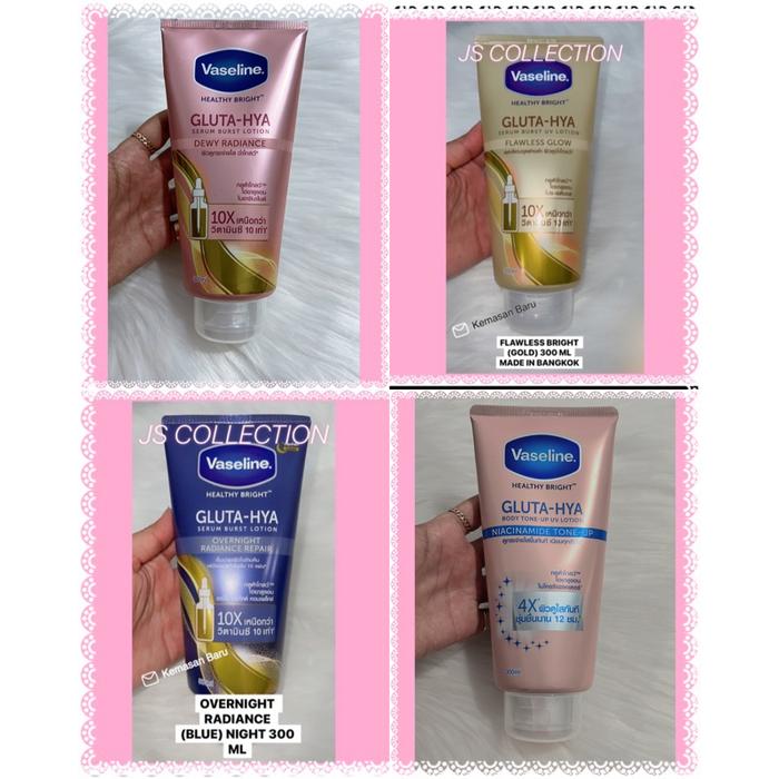 VASELINE THAILAND HEALTHY BRIGHT Pencerah GLUTA-HYA/SERUM/LOTION BADAN 300ml ORIGINAL THAILAND