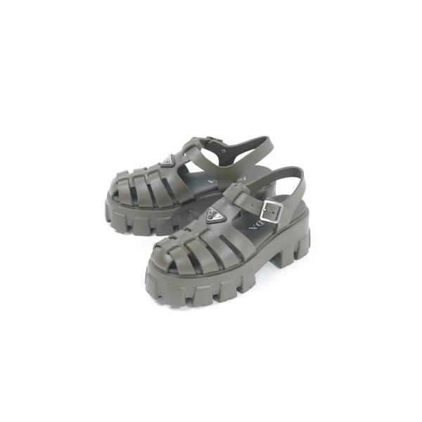 Sandal PRADA FOAM RUBBER MILITARE OLIVE SNEAKER 100% ORIGINAL