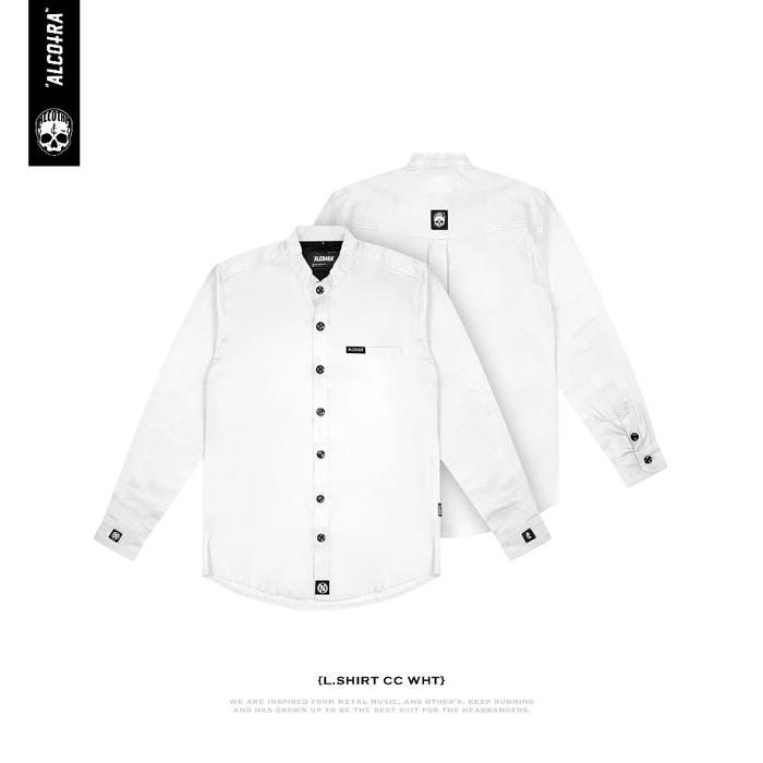 L.SHIRT CC WHT || LONG SHIRT KOKO WHITE || KEMEJA ALCOTRA || ORIGINAL BRAND ALCOTRA FLANEL