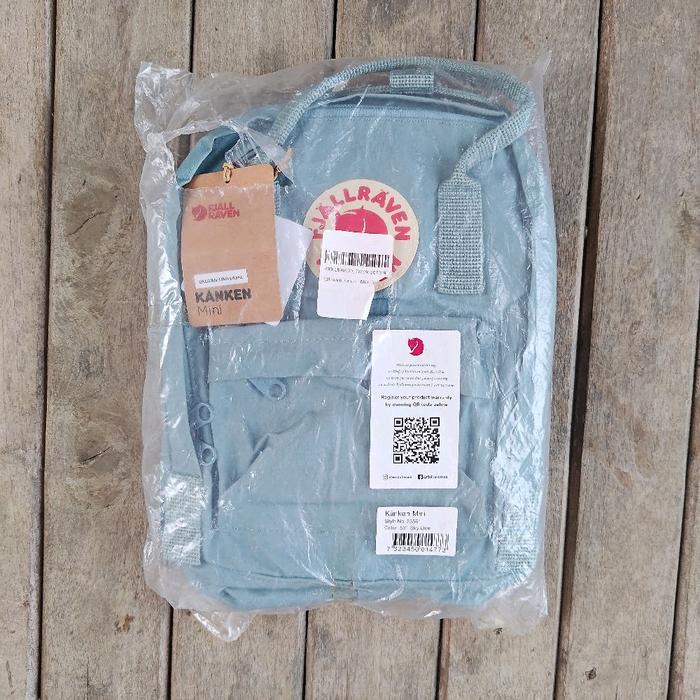fjallraven kanken mini - tas ransel backpack sky blue seri 23561 original second