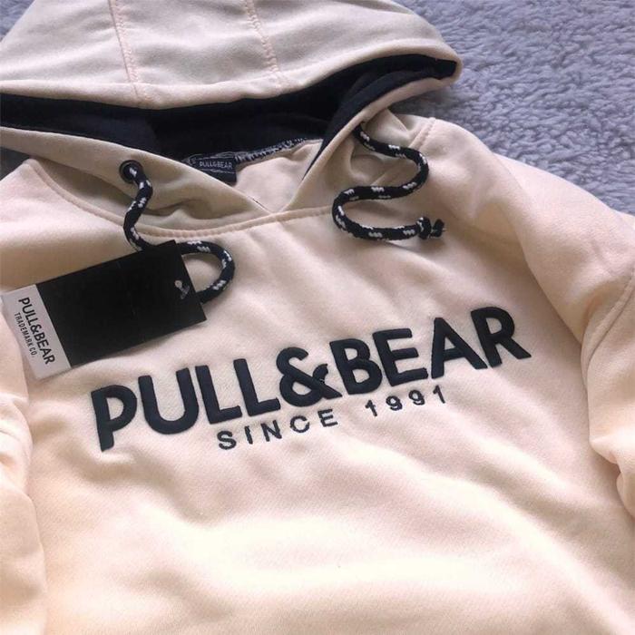 BISA COD | Jacket Hoodie Pull and Bear Bordir | jacket Pull & Bear Cream | Hoodie Pull and Bear Flee