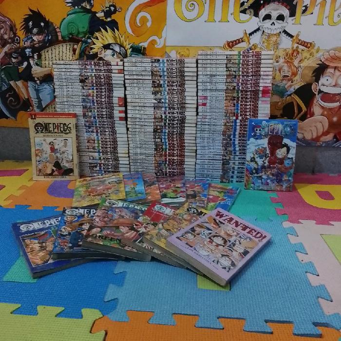 komik full set one piece 1-106 + one shot Chopperman + Chopperman 1-5 end + 6 pcs one piece data boo