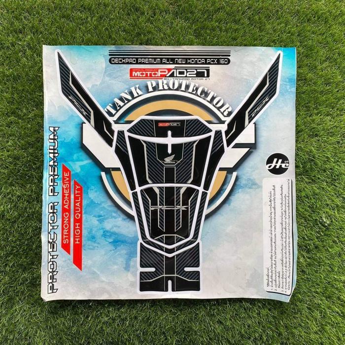 tankpad deckpad new pcx 160 tahun 2021 s/d 2024 BAHAN RESIN CARBON STICKER TIMBUL DECALS & EMBLEMS O