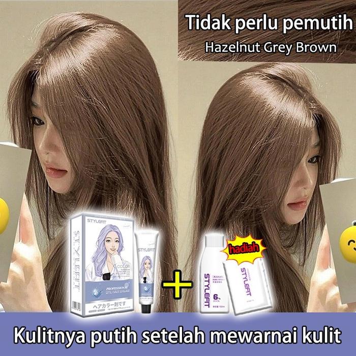 【Beli 100ml gratis 100ml】STYLE FIT cat rambut *200ml Tidak perlu pemutih, Mudah diwarnai, pewarnaan