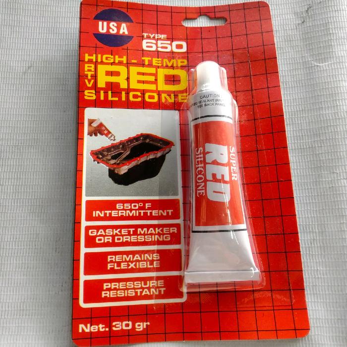 Lem Silikon Merah / Red Silicon / Lem Red Sealer 30 gr