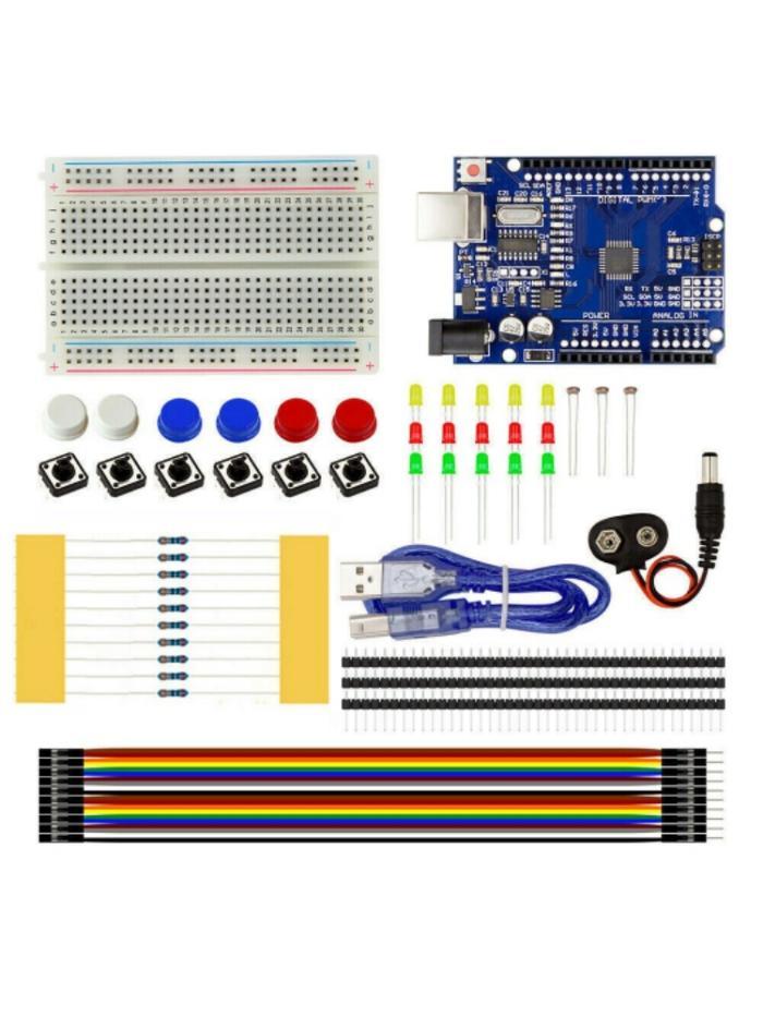 Diy Electronic Starter Kit For Uno R3 Arduino Circuit Board Electronics 12-In-1 Programmable Enginee