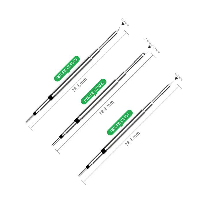 RELIFE C210-I C210-IS C210-K Soldering Tips Welding head For GVM T210