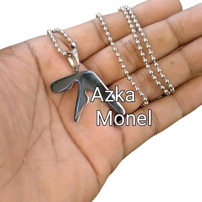 Kalung atau liontin Aphex Twin Stainless Monel Silver
