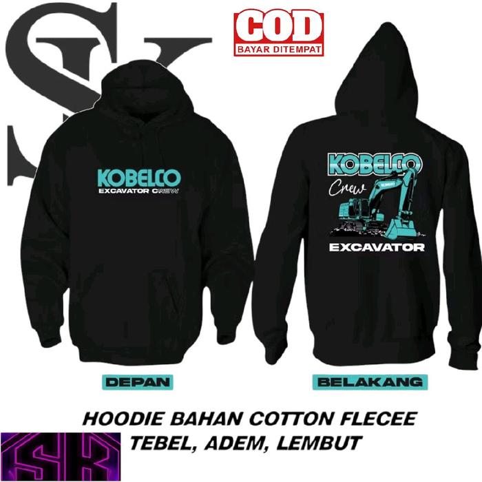 HOODIE CREW EXCAVATOR KOBELCO SWEATER JAKET OPERATOR CREW KOBELCO EXCAVATOR