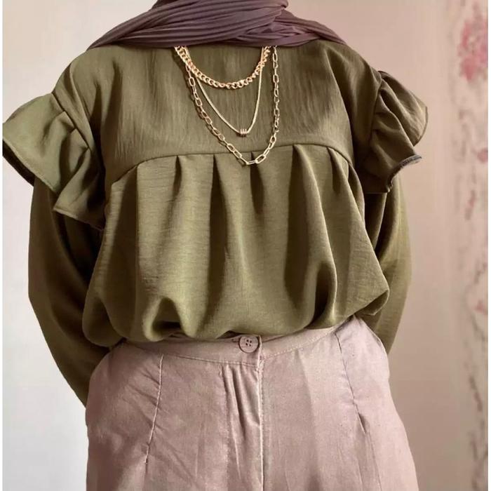 DAISY BLOUSE RAYON CRINGKEL | BLUS WANITA KEKINIAN | BLUS WANITA PALING HITS 2021 |