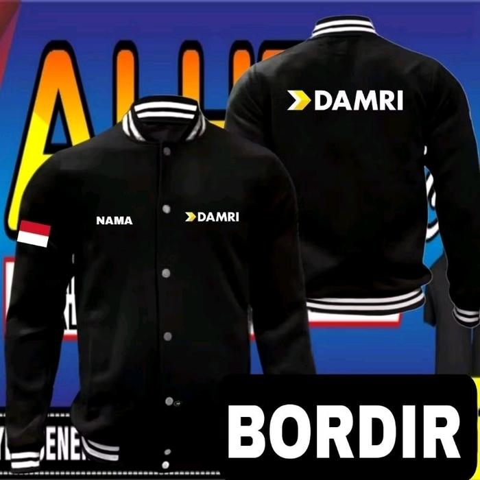 Jaket bordir DAMRI jaket DAMRI jaket baseball DAMRI jaket varsity DAMRI jaket kerja DAMRI jaket sera