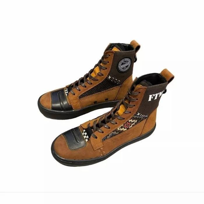 SEPATU EXODOS57 FTW TAN l Sepatu Kulit l Sepatu Boots l Original