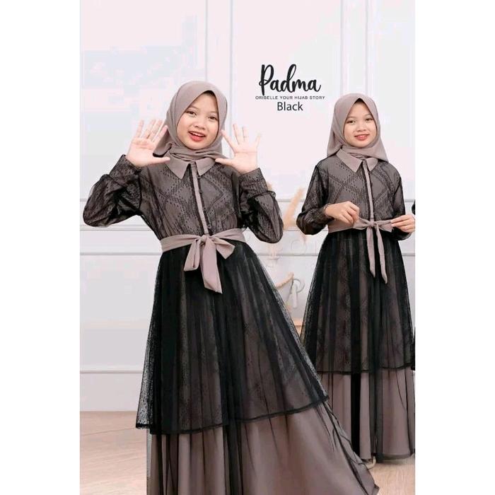 Gamis Tanggung Syar'i Padma/Terviral Di Tiktok 2024 Gamis Wanita Muslim Muda Ceruty Variasi Mutiara 