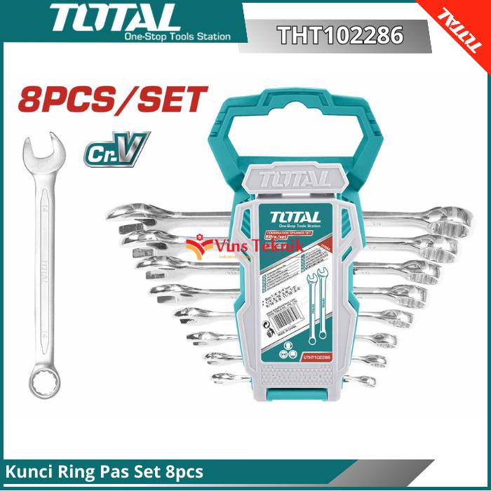 Kunci Ring Set 8pcs TOTAL Combination Wrench Spancer Set THT102286