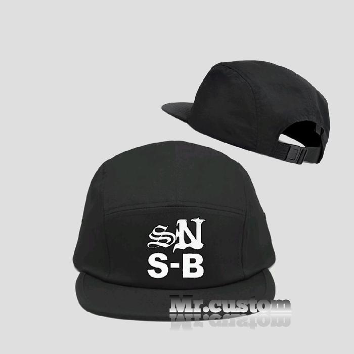 Topi 5 Panel Skena/ Five Panel Casual Snsb Logo/ Topi Viral Dewasa