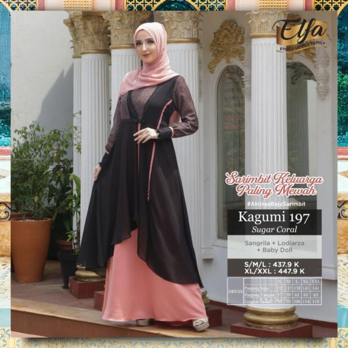 GAMIS DEWASA || ETHICA KAGUMI 197 || GAMIS HITAM || DRESS KONDANGAN