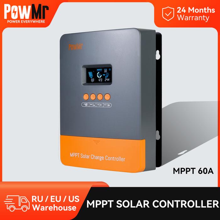 POWMR MPPT 60A Solar Charger Controller 12V 24V 36V 48V
