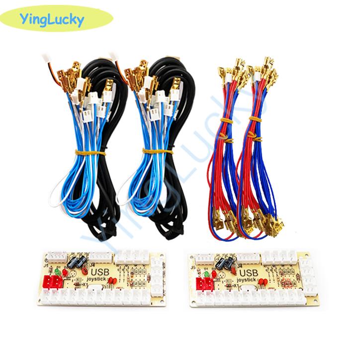 1set 2 players Zero Delay Arcade USB Encoder PC to Joystick Arcade Rocker Circuit Board Control Pane