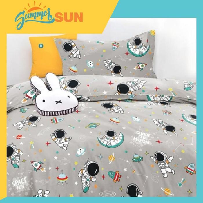 GOSEND BANDUNG - Bed Cover Set Motif Karakter Anak Cowo - Grid One - Ukuran Lengkap Bisa Custom - Su