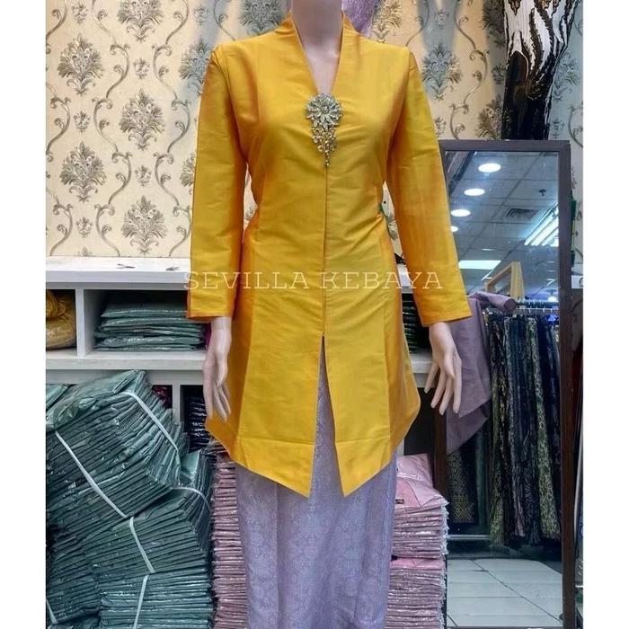 Najwa Kebaya - Stelan kebaya tunik kurung Melayu / Atasan tafeta & Rok songket terbaru / Kebaya tafe