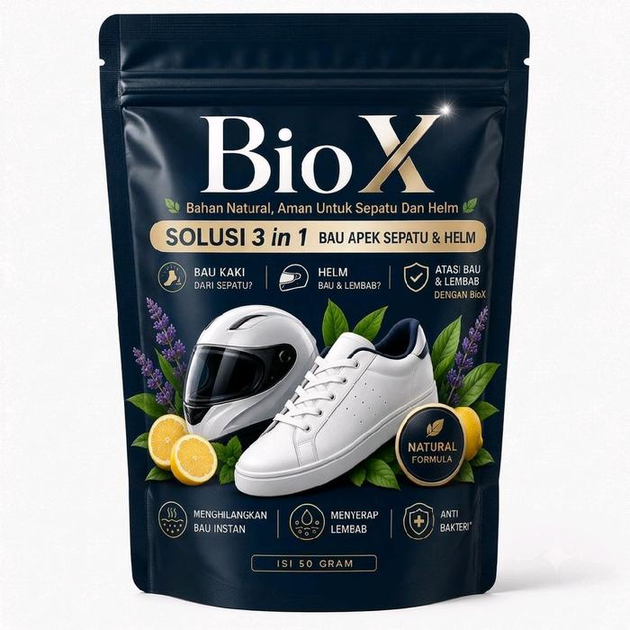 BioX Penghilang Bau Apek Sepatu & Helm Anti Bakteri Menyerap Kelembapan Aman Praktis  Shoe