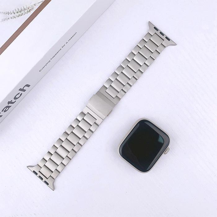 Goopodos Stainless Steel Strap Untuk Iwatch Apple Watch Ultra/ Ultra 2 42Mm /44Mm/45Mm Rantai Links