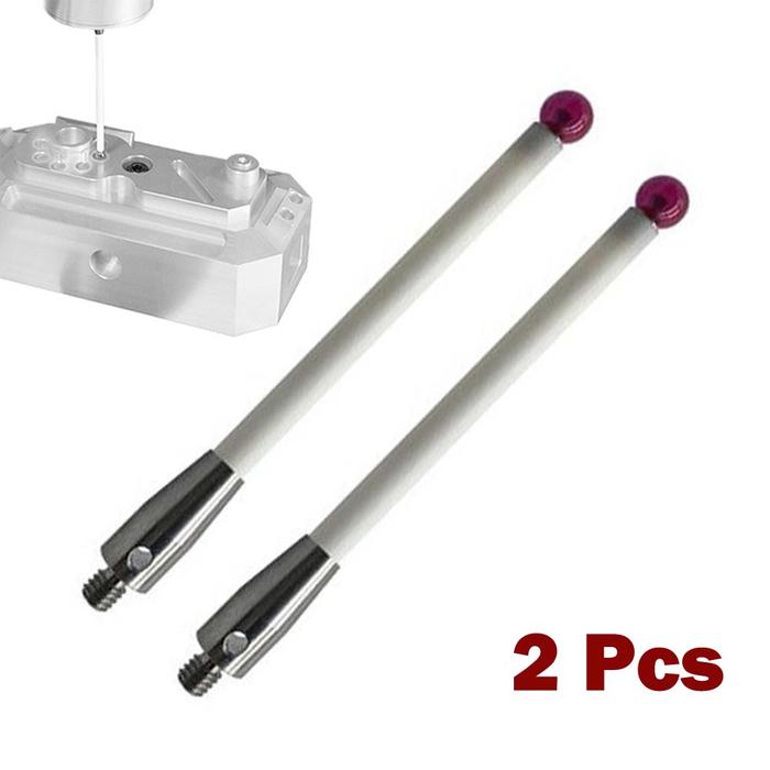 2Pcs CMM Probe Stylus 6mm Ball Tip CMM Contact Probe Ceramic Shaft