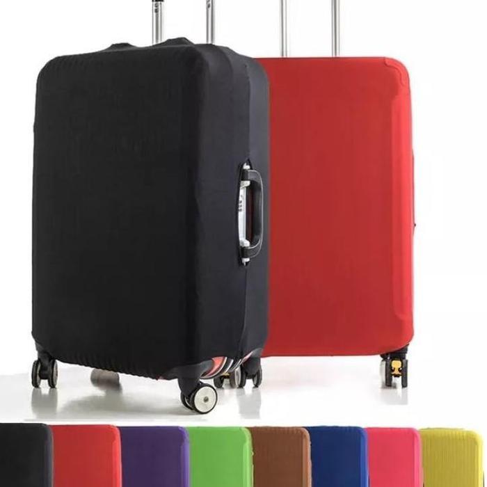 Mediatech Sarung Koper Pelindung Koper Warna Polos Luggage Cover 481001 Fleksibel Dengan Lubang Hand