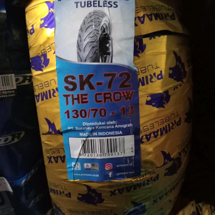 primax SK 72 Ukuran 130/70/13 cocok untuk metic ring 13 belakang